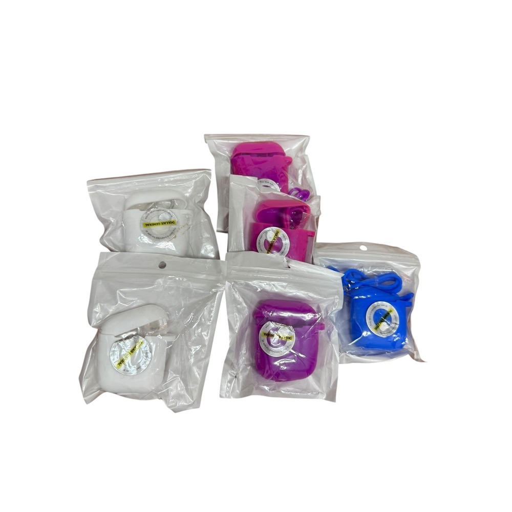 Wireless Gear‎ AirPods Cover Lot of 6 Silicone Case with Carabiner Strap